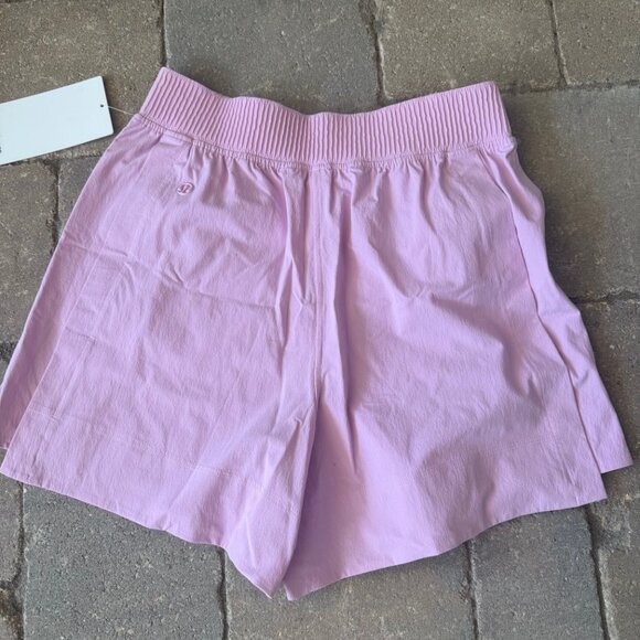 NWT Lululemon High-Rise Relaxed-Fit Shorts 4” Vitapink Size S - Picture 4 of 7